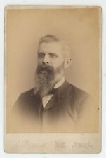 Antique c1880s ID'd Cabinet Card Rev.  J.A. Flickinger, a Pastor in Milton, PA picture