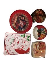 Vintage Christmas Decorative Tins Lot Of 5 picture