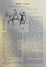 1904 Horse Tales By London Horse Dealer George Cox picture