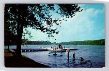 Akron OH-Ohio, Overlooking Silver Lake, Antique, Vintage c1956 Postcard picture