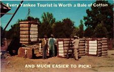 Vintage Postcard- DR6586. Cotton Bailing. Dixie USA. Unused 1950 picture