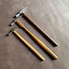 3x VINTAGE UNMARKED WATCHMAKERS JEWELLERS SILVERSMITHS HAMMERS HAND TOOLS picture