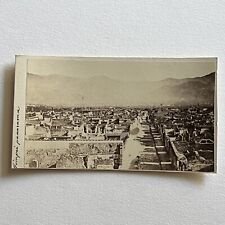 Antique CDV Photograph Pompeii Panorama Italy History Historic Disaster Volcano picture