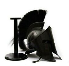 Medieval 300 Spartan Helmet King Leonidas Movie Black Hair Plume Antique Helmet picture