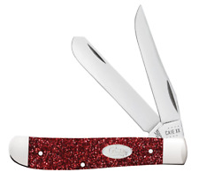 Case xx Knives Red Ruby Stardust Mini Trapper Stainless 67005 Pocket Knife picture