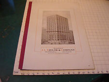 large J.L. TAYLOR & COMPANY aprox 22 x 15 advertising sheet/sign/page  SO COOL picture