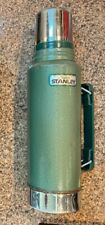 VINTAGE STANLEY THERMOS ALADDIN Metal Green Retro Vacuum Bottle Quart # A-944DH picture