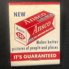 Ansco Film Cameras Anscoflex Vintage Full Matchbook c1955-60 Scarce VGC picture