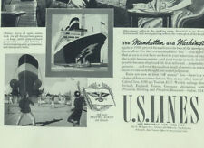 SS MANHATTANN USS Wakefield OCEAN LINER Advertising US Lines Cruise Ship picture