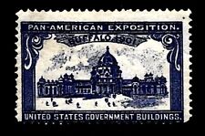 1901 Pan American Exposition BC112 BLUE M NG US GOVT BLDG Cincerella Stamp Expo picture