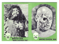 Horror Monster 1961 NU-CARDS GREEN #'S 55 & 56 UNCUT PANEL COLOSSAL MAN NR MT picture