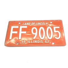 Vintage illinois license plate 1962 land of Lincoln plate FF9005 picture