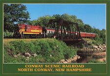 Postcard Train Railway NH North Conway Scenic Railroad #30 Swift River Bridge picture