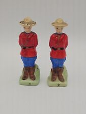 Vintage Canadian Mountie Police Salt & Pepper Shaker Made In Japan 4inch  picture