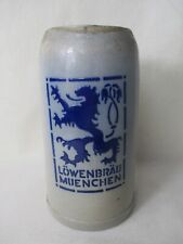 Ancient Brewery Beer Mug Löwenbräu Munich Bavaria 1 Liter Old picture