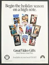 KMART VHS Video Gift Print Ad Poster Art PROMO Official Vintage Grease U2 Elvis picture