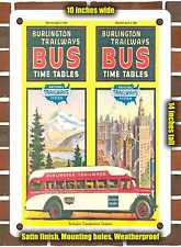 METAL SIGN - 1936 Burlington Trailways Bus Time Tables National Trailways System picture