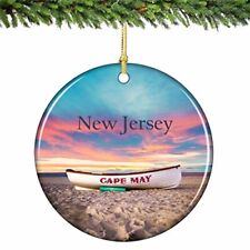 Cape May New Jersey Christmas Ornament Porcelain 2.75 Inches picture