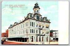 Postcard City Hall And Market, St. Joseph Missouri Posted 1909 picture