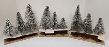 Vintage 3 Boxes Dept 56 Village Trees Frosted Norway Pines  #5175-6 Retired  picture