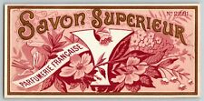 French c1910 Original Soap Label Savon Superieur Parfumerie Francaise  picture