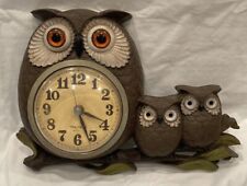 Vintage Owl Wall Clock - 1970’s New Haven - Vintage Owl Decor (Working) picture