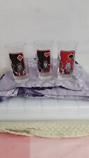 Vintage  high ball  glasses  playing card  picture