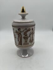 C.Fiorentine Italian Ceramics vintage Vase With Lid 22 K Gold picture