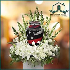 Biodegradable Cremation Urns for Human Ashes - Eco-Friendly US Flag Urn with Bag picture