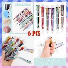 6Pcs 6 Colors Ball Point Pens Ballpoint Pen For Office School Kids picture