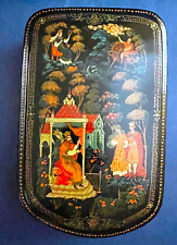 Vintage Russian Lacquer Box Palekh Fine detail picture