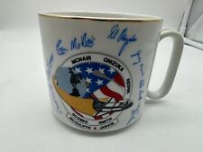 Vintage Rare Challenger Space Shuttle Mug 1986 With Signatures Date And Mission picture
