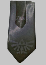 L@@K Legend of Zelda - Triforce Steel Grey Satin  Neck Tie picture