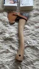 NEW Hand Forged 13” Husqvarna Hatchet w/ Sanded Hickory Handle, Leather Sheath picture