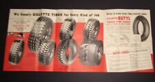 40s GILLETTE TIRES~A BEAR forWEAR~vintage 40s Car Truck Tire/BUTYL Tubes 25