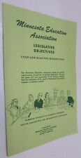 Old 1959 Minnesota Education Association Legislative Objectives Vintage Booklet picture