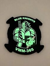 VMM-365 REIN Blue Knights PVC Glow Patch - With Hook and Loop, 4
