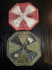 WWII US 8th Army Patch Set Both Cut Edge L@@K picture
