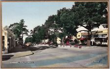 CARMEL, California Hand-Colored RPPC Postcard Downtown Scene /Martin Photo #7533 picture