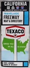 TEXACO OIL COMPANY CALIFORNIA FREEWAY ROAD MAP & DIRECTORY 1968 VINTAGE picture