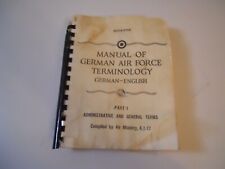 Manual of German air force technology terms German/English used; see description picture