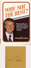Jimmy Carter Autographed Book - Why Not the Best? - Published While Campaigning  picture