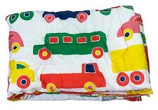 VTG Marimekko Bo Boo Twin Comforter Car and Trucks Reversible Primary Colors picture