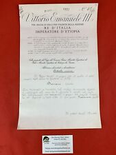 Original WW2 Era Mussolini & King Victor Emmanuel III Signed Document  picture