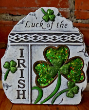 Large “Luck Of The Irish” Shamrock Garden Stone Decor picture