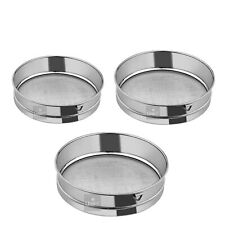 Silver Stainless Steel Flour Strainer for Kitchen Pieces Of 3 picture