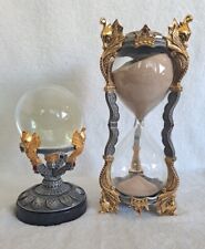 Franklin Mint Merlin's Hourglass & Crystal Ball International Arthurian Society picture
