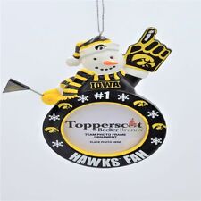 Topperscot NCAA Iowa Hawkeyes Snowman Photo Frame Ornament picture