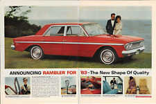 1962 '63 RAMBLER Classic 770 4 Door Sedan Automobile Car 2 Page Vintage Print Ad picture