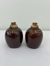  Vintage 1940s Hull Salt and Pepper Shakers Brownware USA #10045 picture